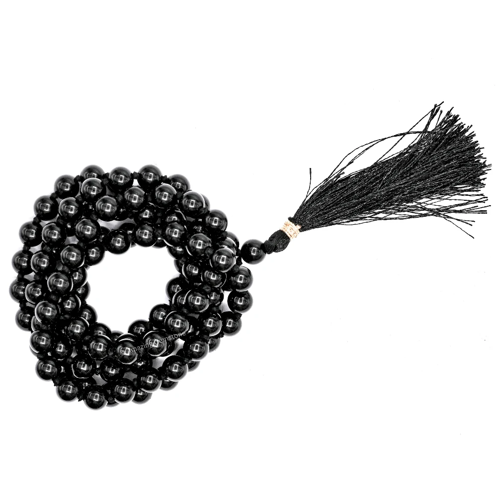 Black Obsidian Mala (Hand Knotted)