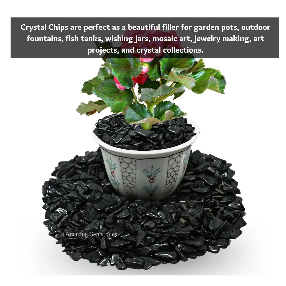 Black Agate Chips (1LB)