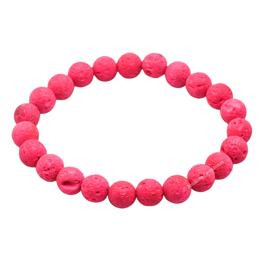 Pink Lava Bracelet (Strechable)