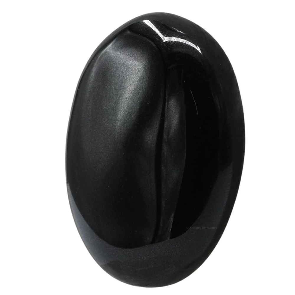 Black Obsidian Palm Stone