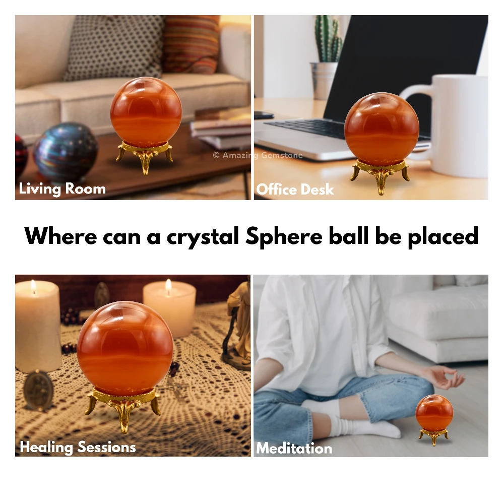 Carnelian Onyx Sphere (1.5 Inch)
