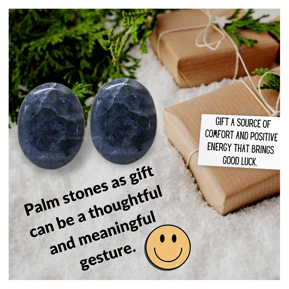 Iolite Palm Stone