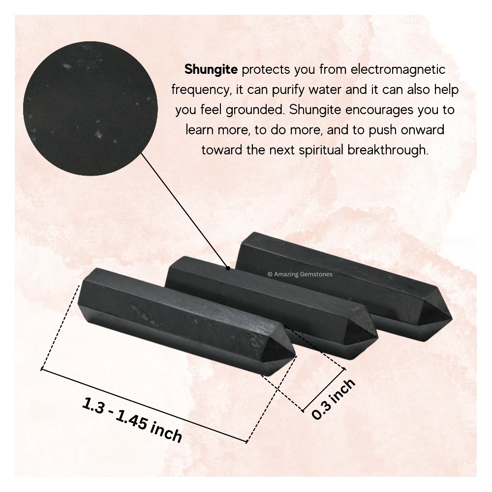 Shungite Pencil Points (Set of 50)