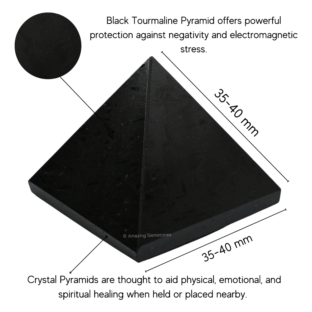 Black Tourmaline Pyramid (1.5 Inch)