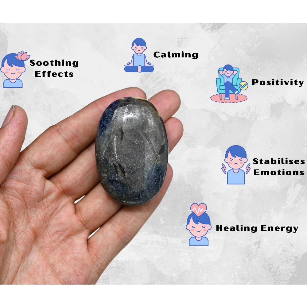 Blue Sapphire Palm Stone