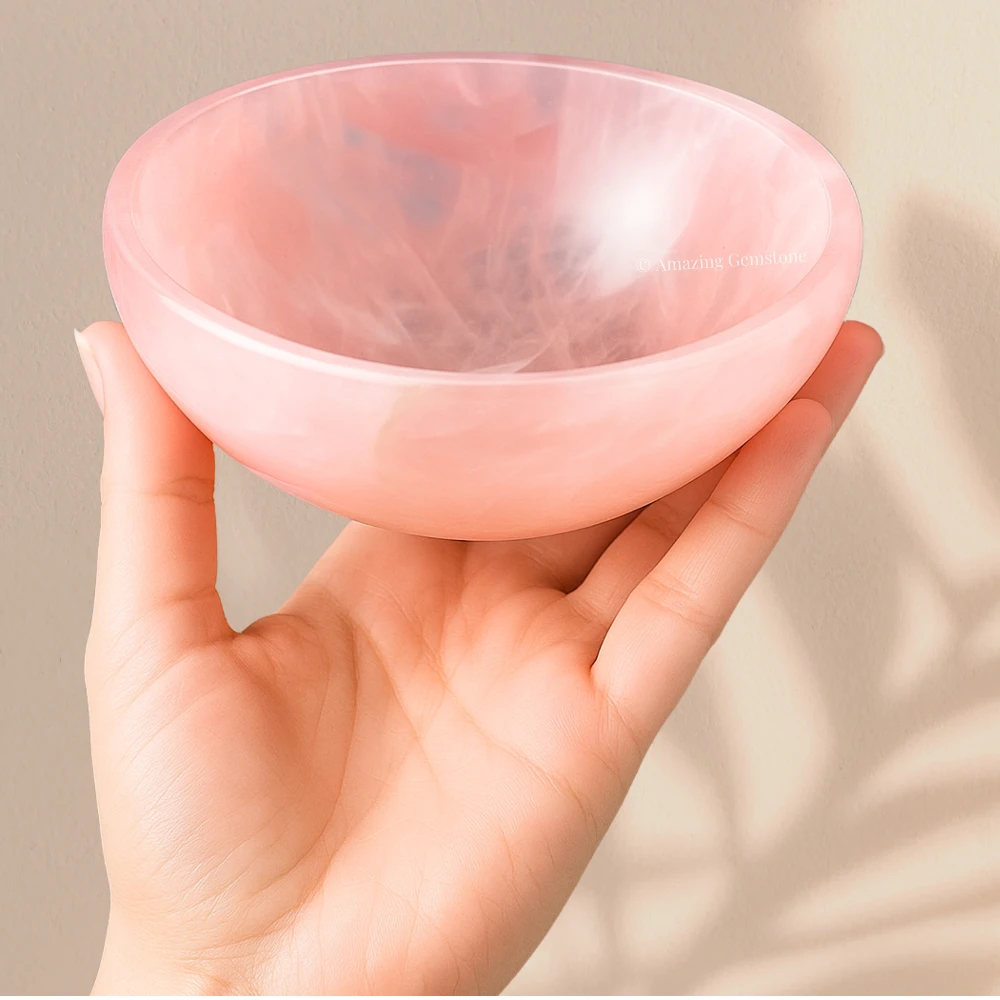 Rose Quartz Crystal Bowl - 3 Inch