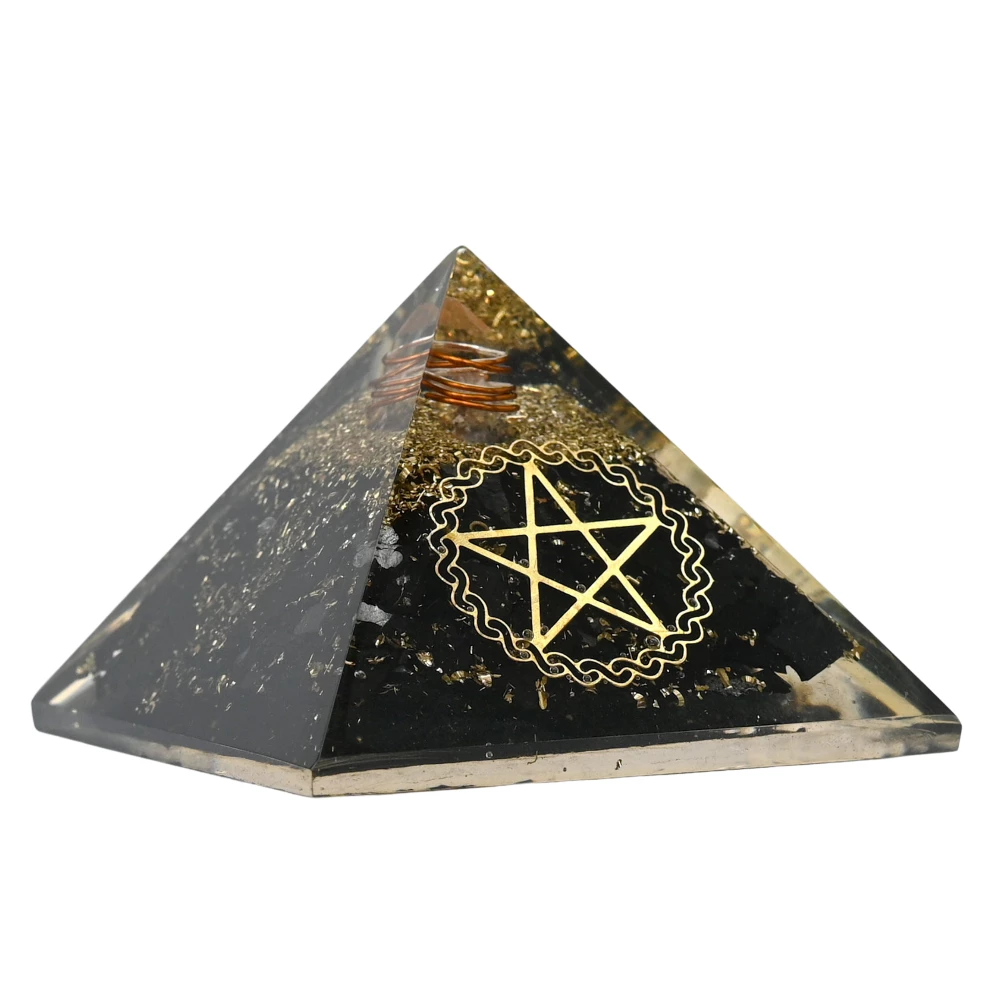 Black Tourmaline Orgone Pyramid - Pentacle