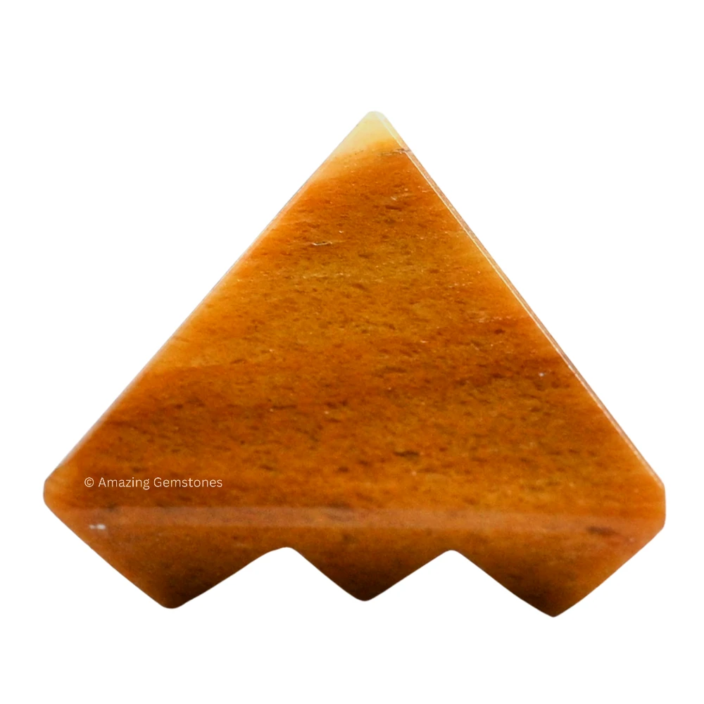 Yellow Jasper Lemurian Pyramid - Under 9 Pyramid Plate
