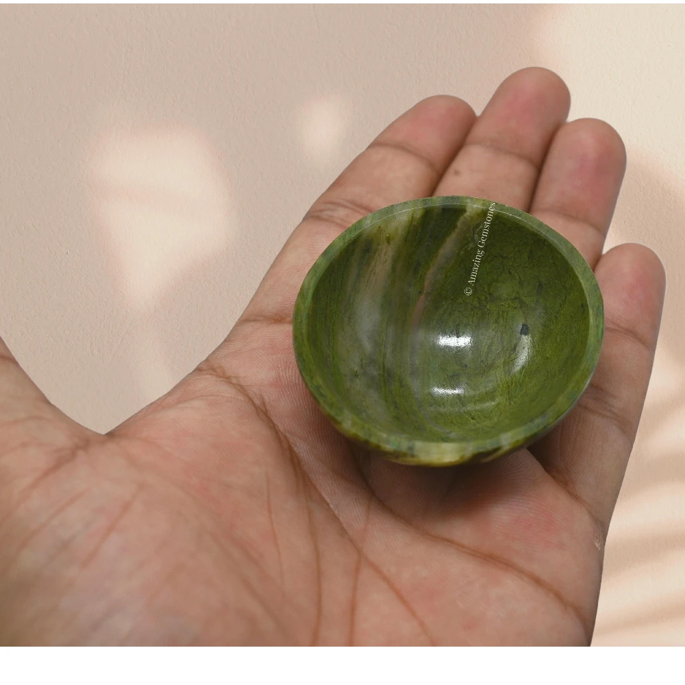 Vesuvianite Crystal Bowl - 2 Inch