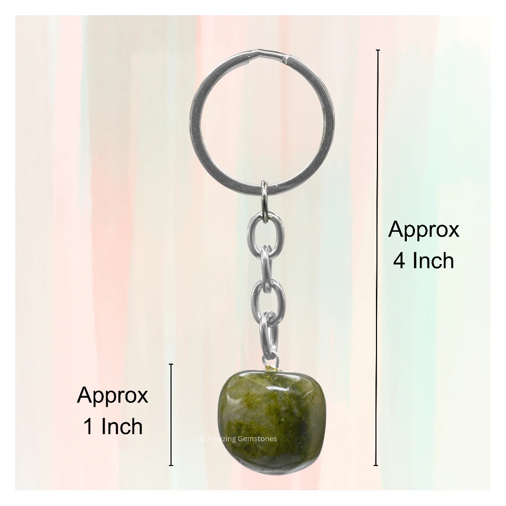 Vesuvianite Keychain Keys Holder (Tumble)