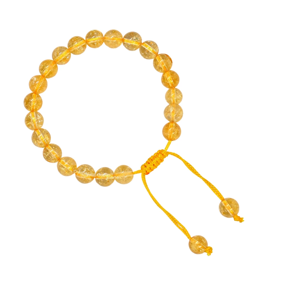 Citrine Onyx Bracelet (Adjustable)