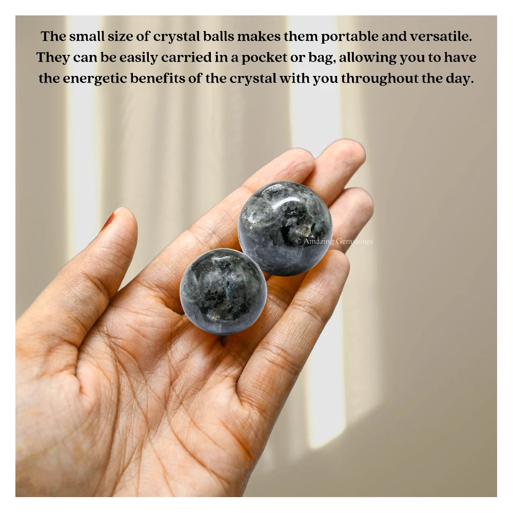 Larvikite Sphere (1 Inch)