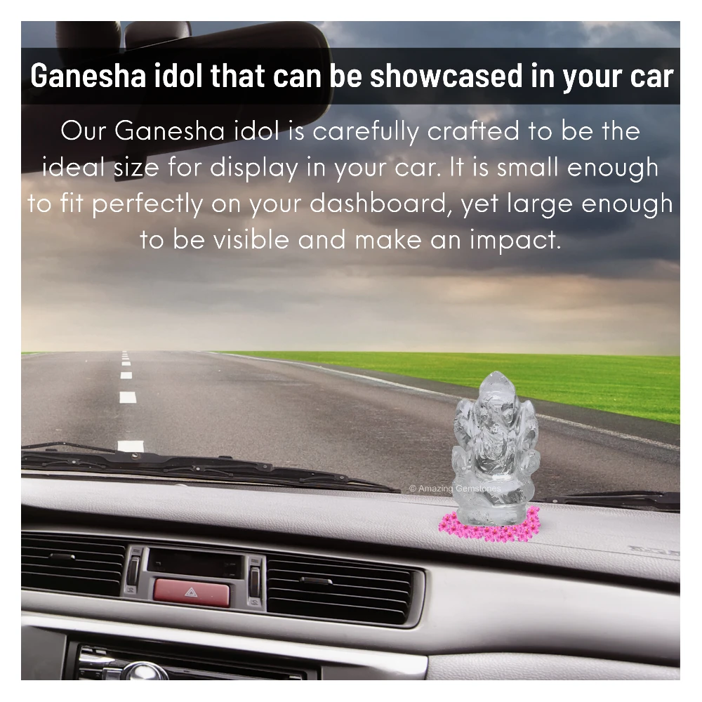 Clear Quartz Ganesha Crystal Idol