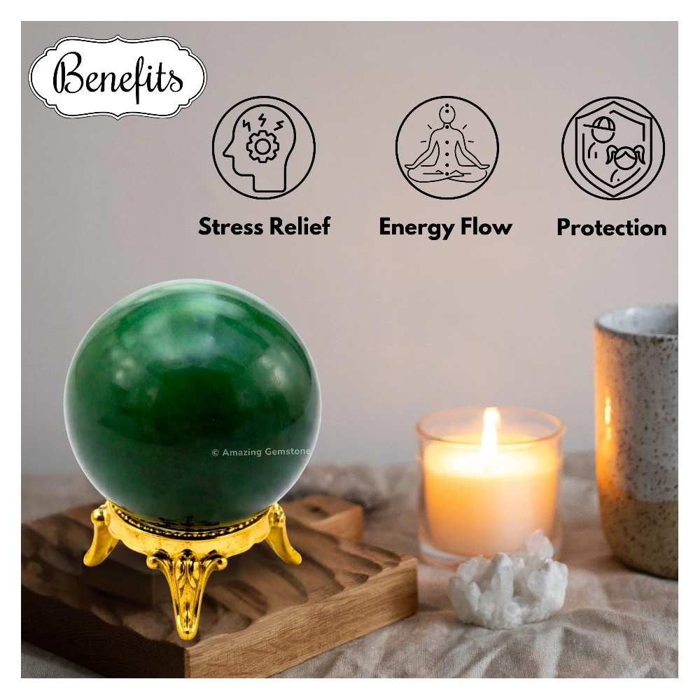 Dark Green Aventurine Sphere (1.5 Inch)