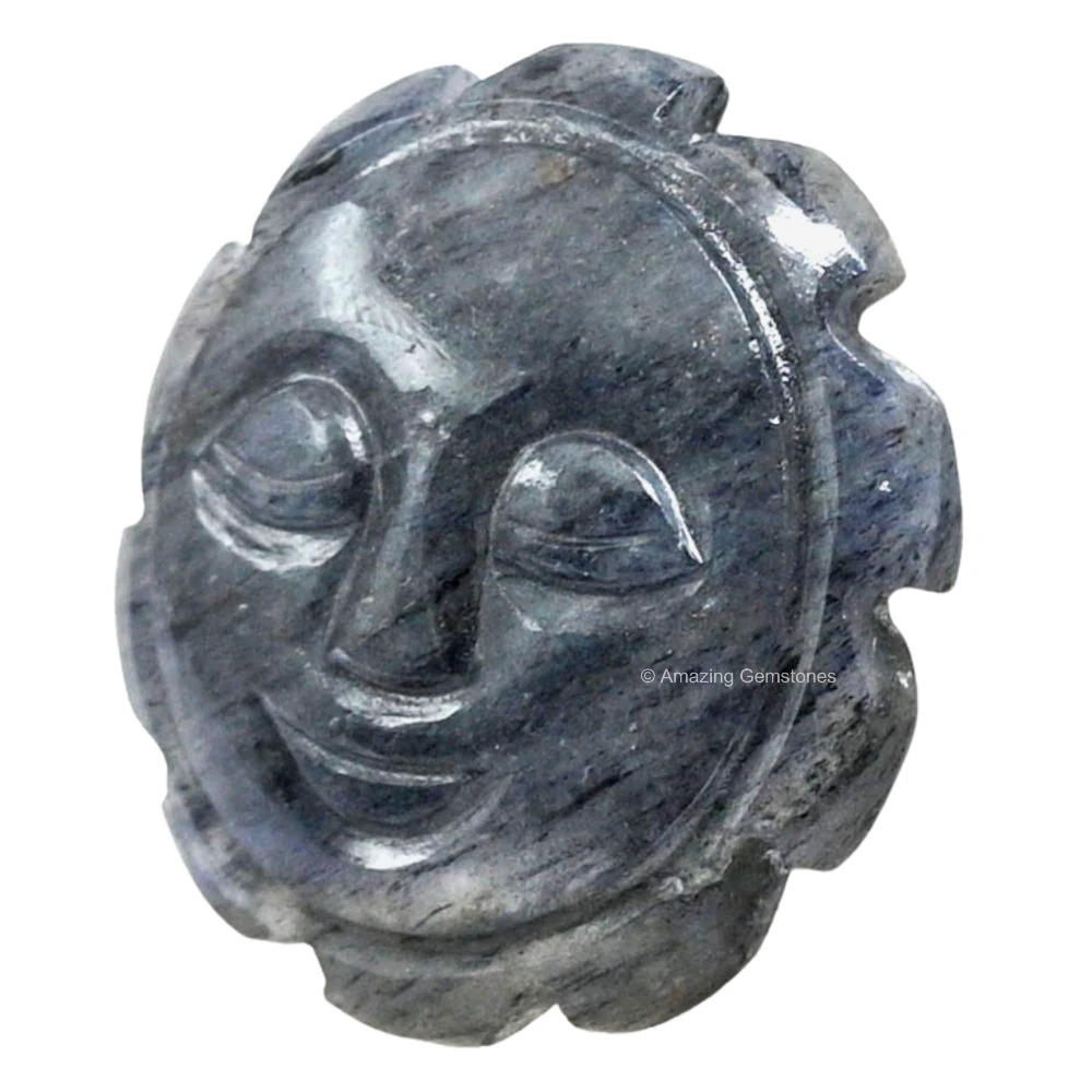 Blue Aventurine Crystal Sun Face