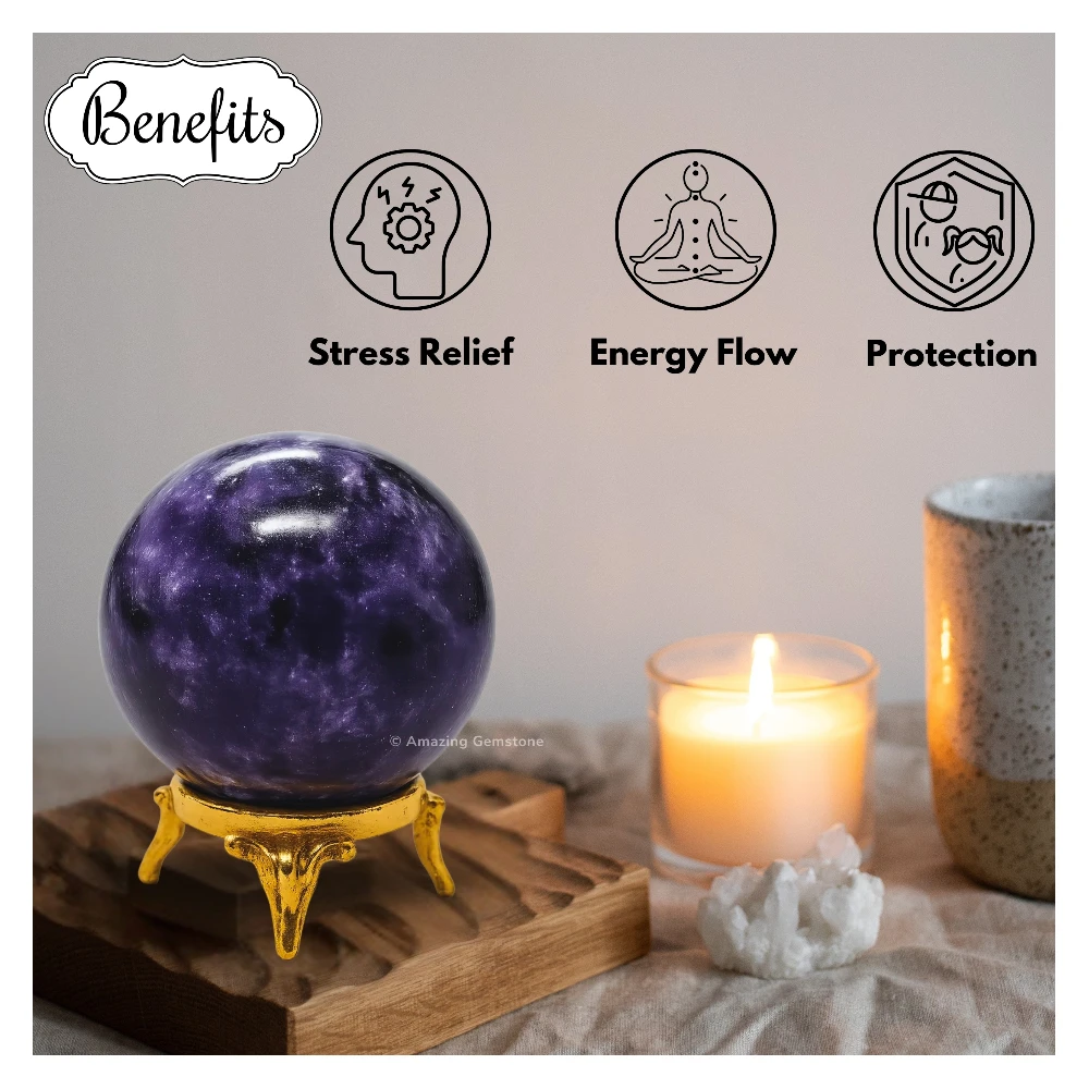 Lepidolite  Sphere (2 Inch)