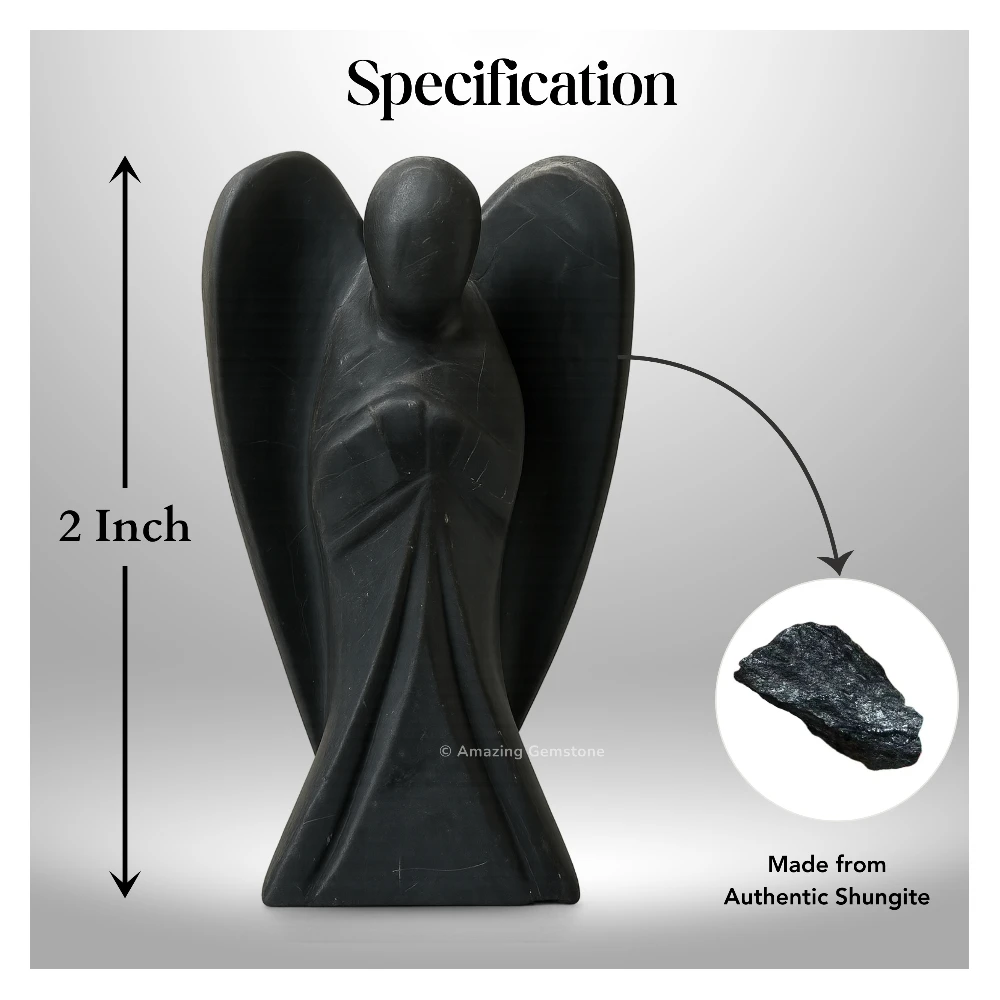 Shungite Angel Figurine (2 Inch)