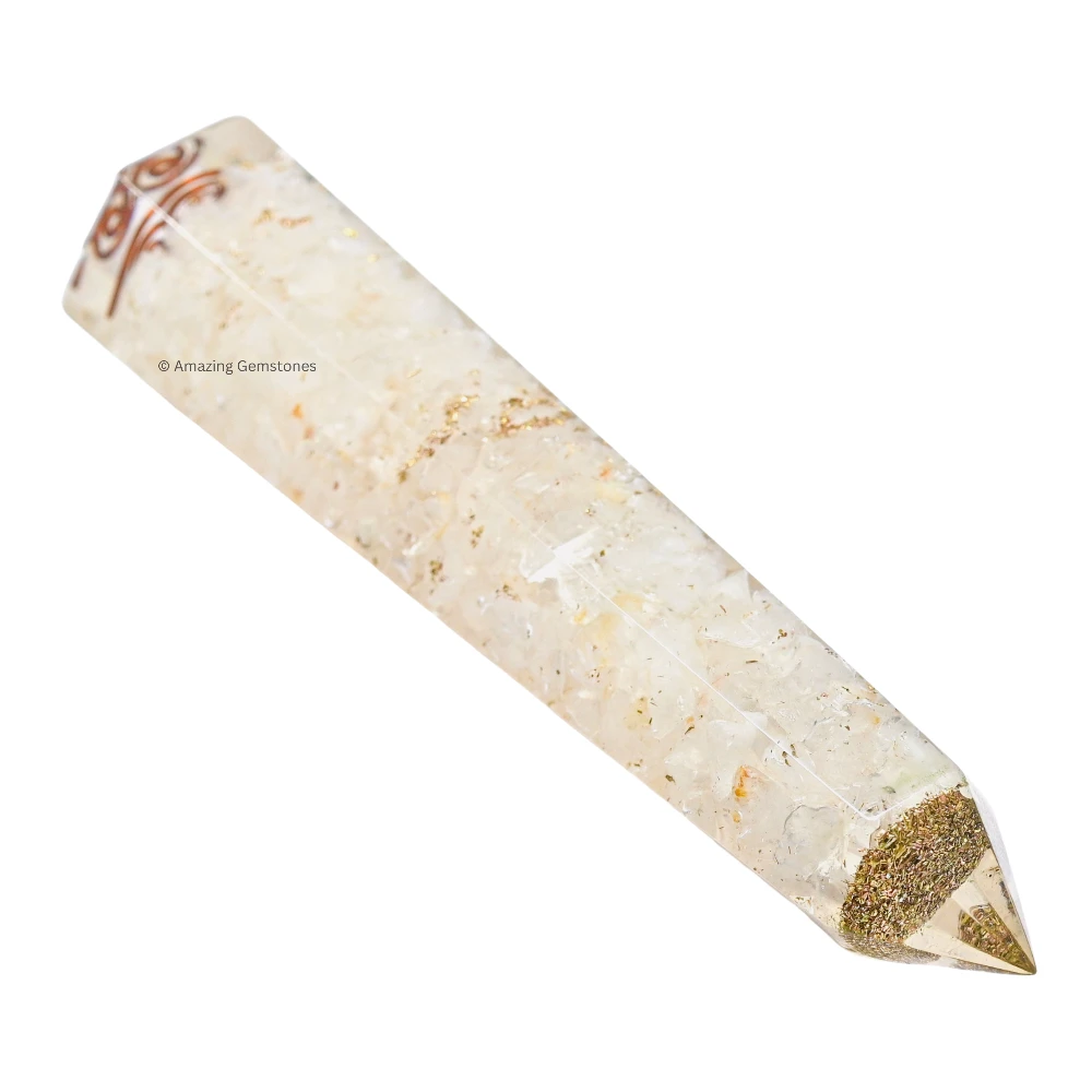 Clear Quartz Orgone Tower (4.5 Inch)