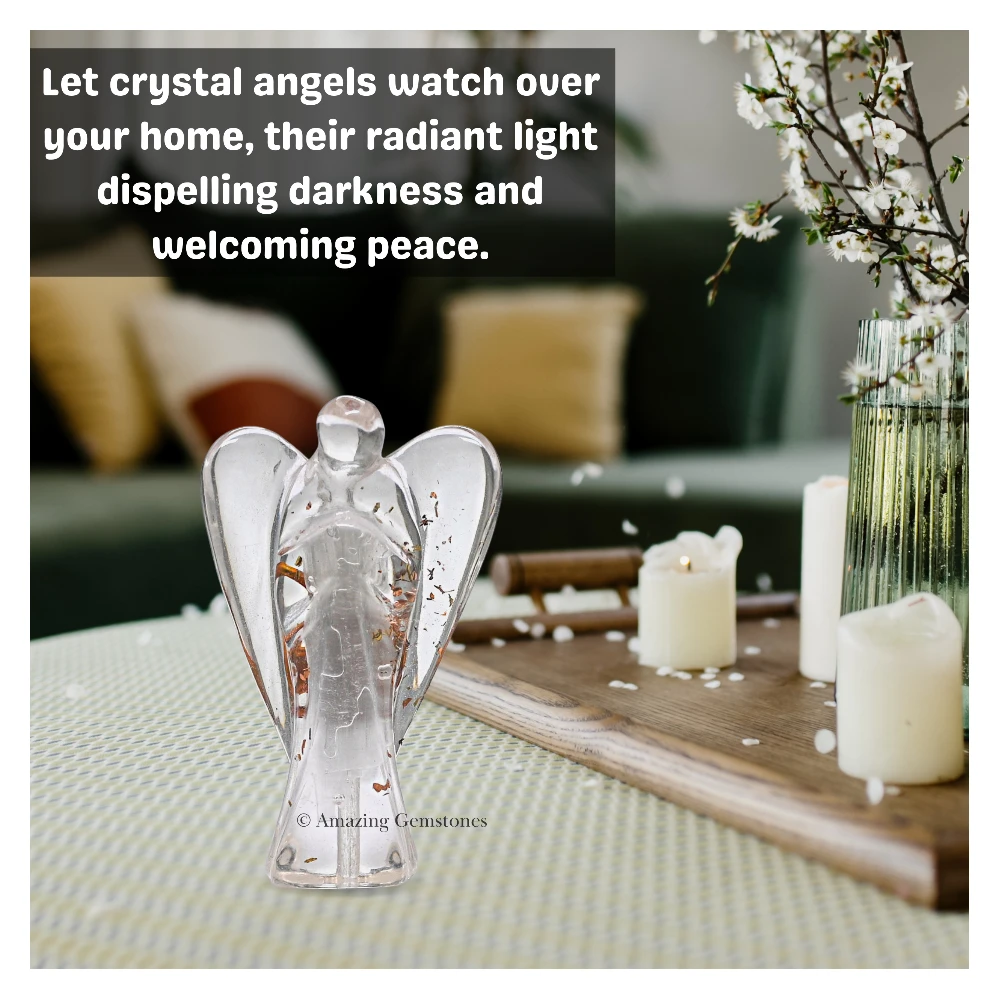 Selenite Orgone Angel Figurine (2 Inch)