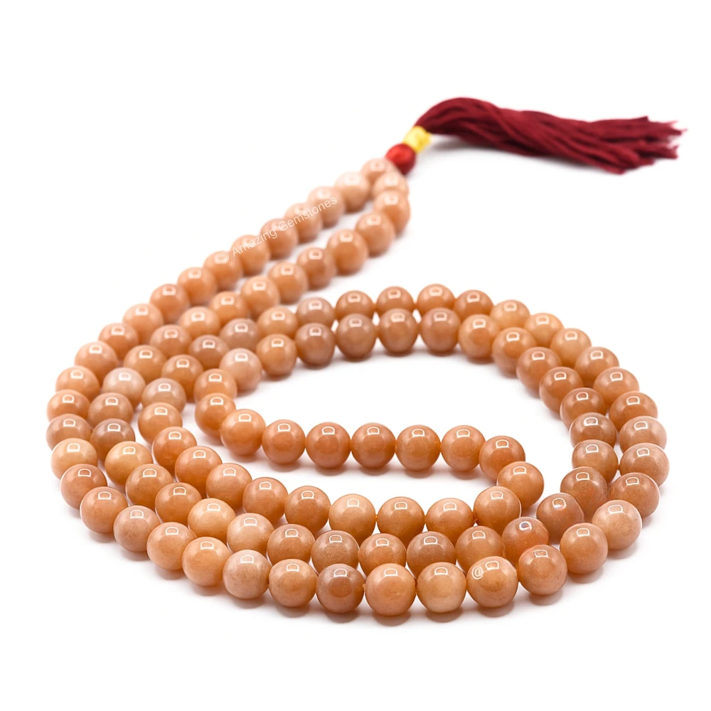 Sunstone Mala (Without Knot)