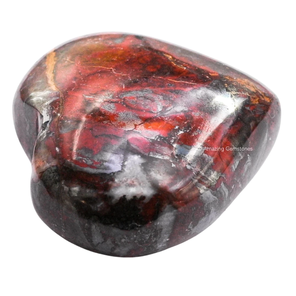 Red Jasper Hematite Heart