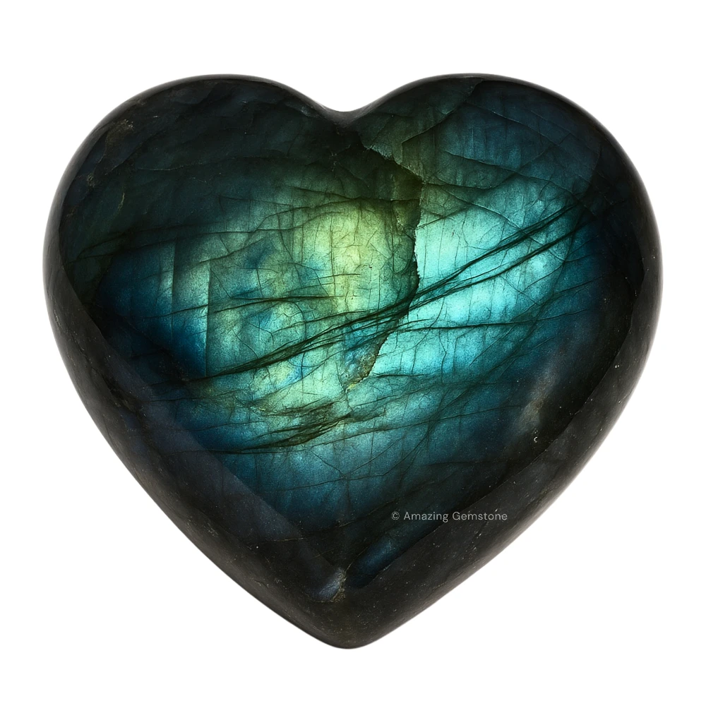 Labradorite Heart