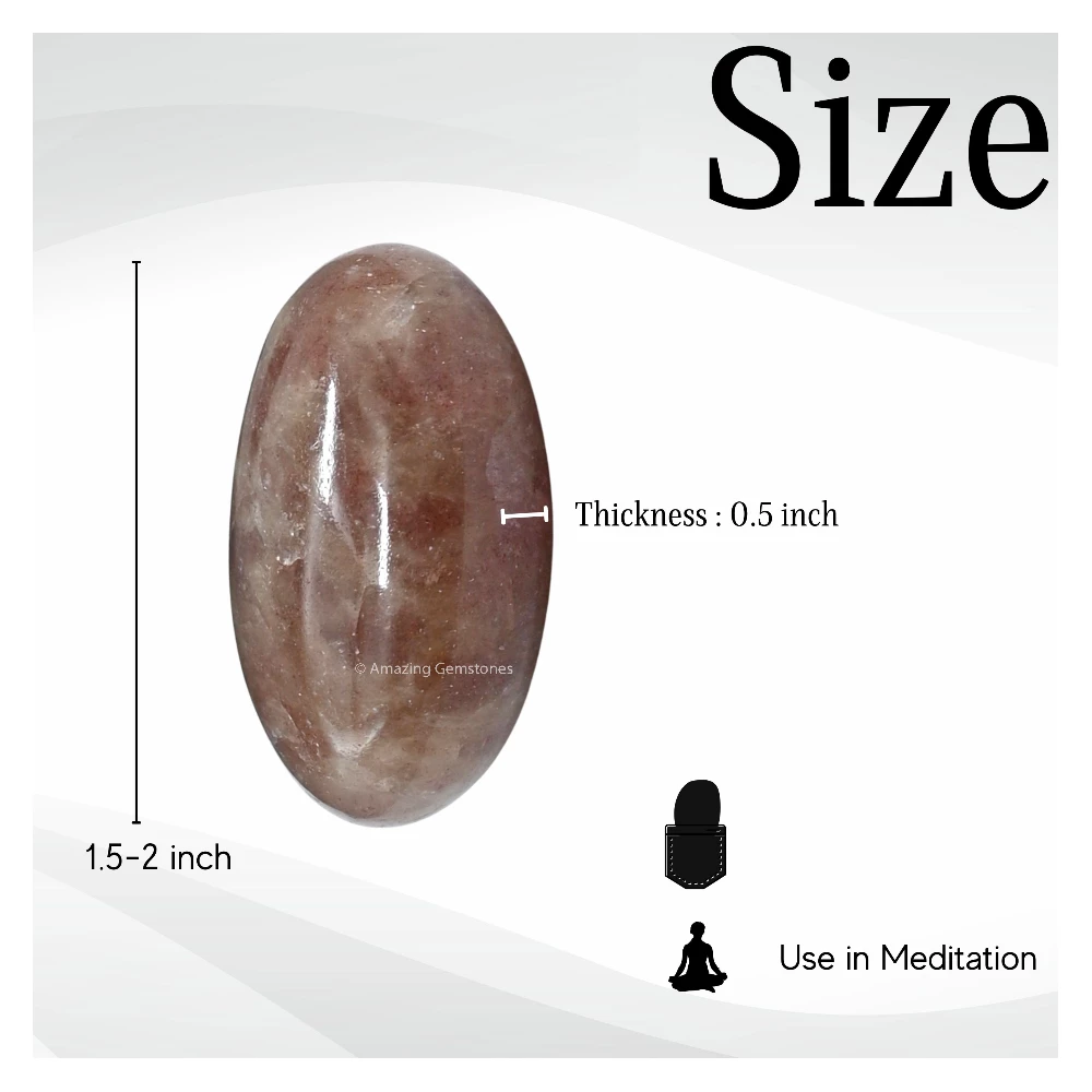 Strawberry Quartz Palm Stone