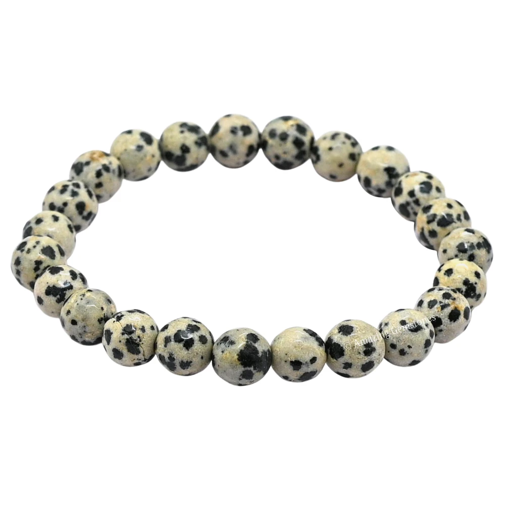Dalmatian Jasper Bracelet (Faceted-Stretchable)