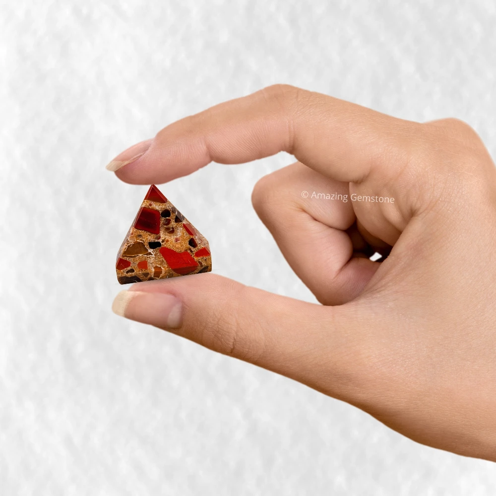 Spotted Jasper Pyramid (1 Inch)