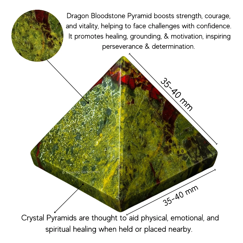 Dragon Bloodstone Pyramid (1.5 Inch)