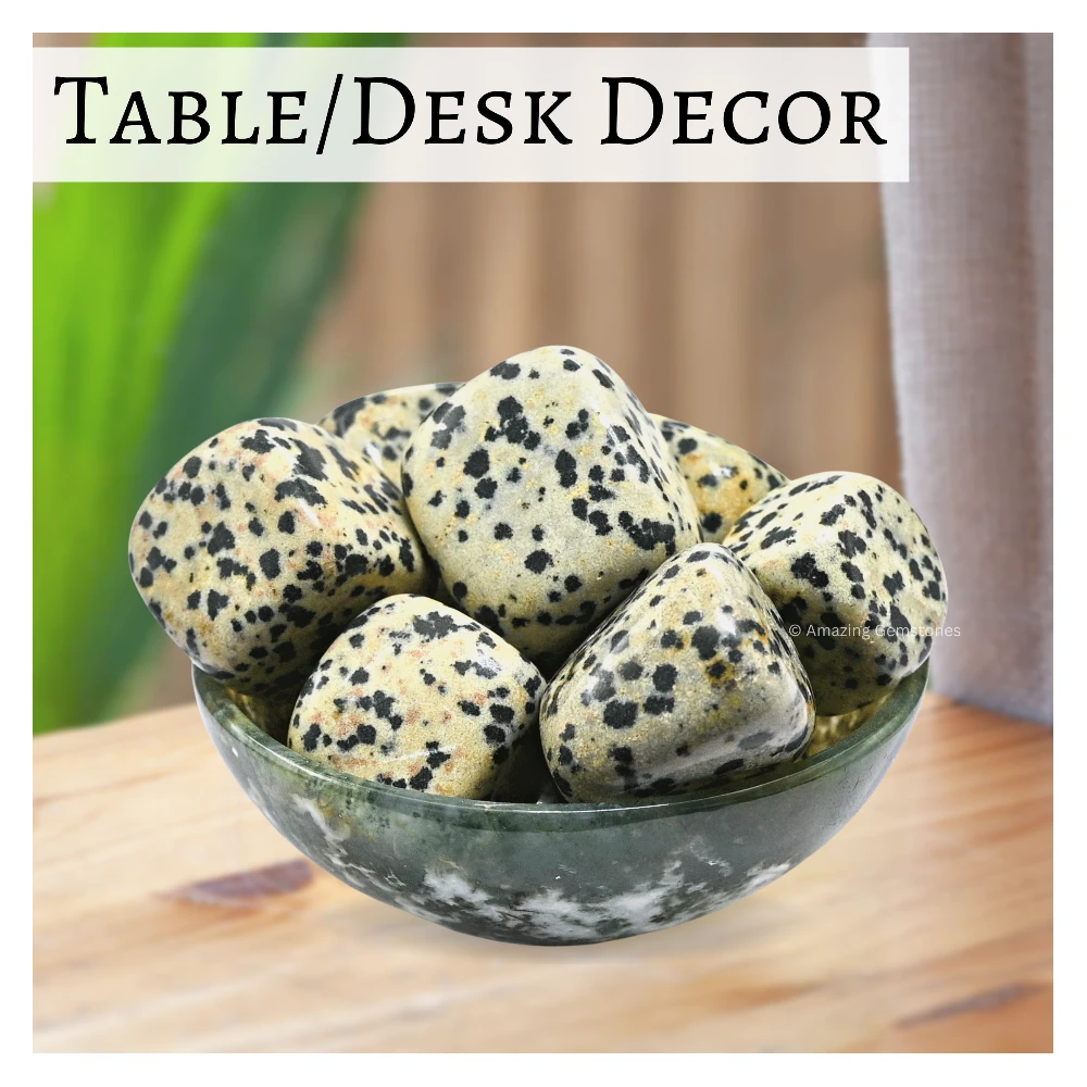 Tumbled Dalmatian Jasper Stone Crystals (1 oz)