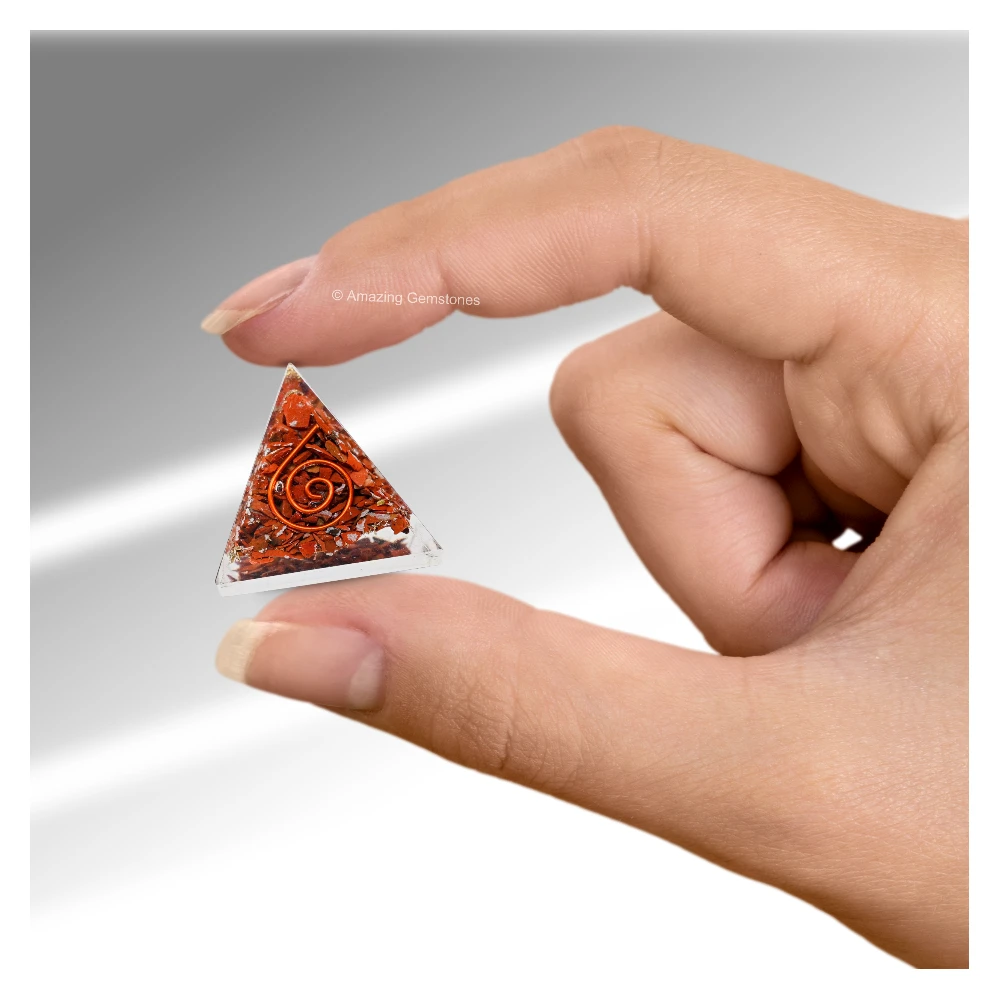 Red Jasper Orgone Pyramid - Mini