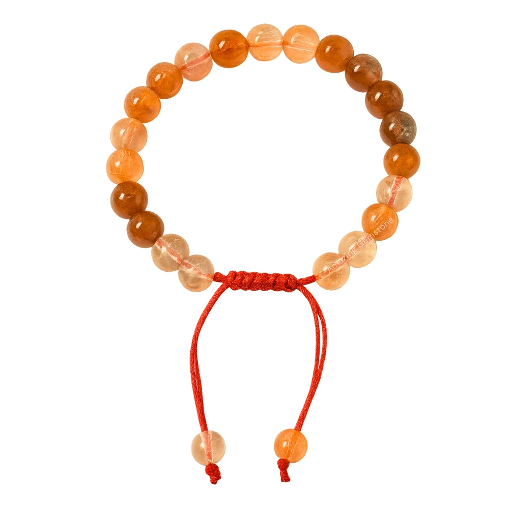 Red Hematoid Quartz Bracelet (Adjustable)
