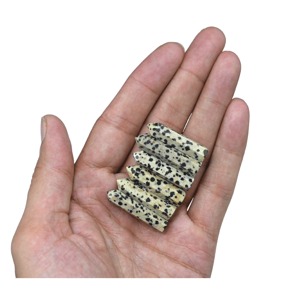 Dalmatian Jasper Pencil Points (Set of 50)