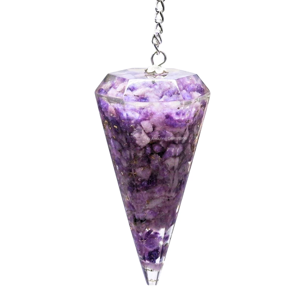Lepidolite Orgone Pendulum
