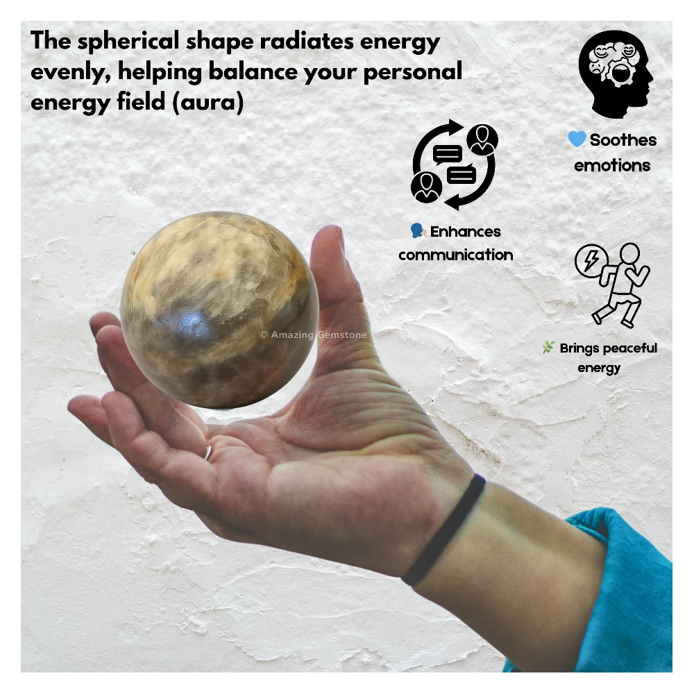 Sun Moonstone Sphere (2 Inch)