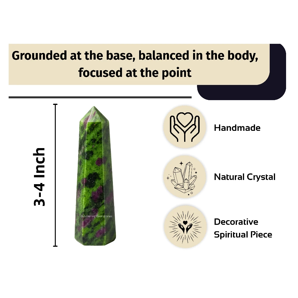 Ruby Zoisite Tower (3" to 4" inch)
