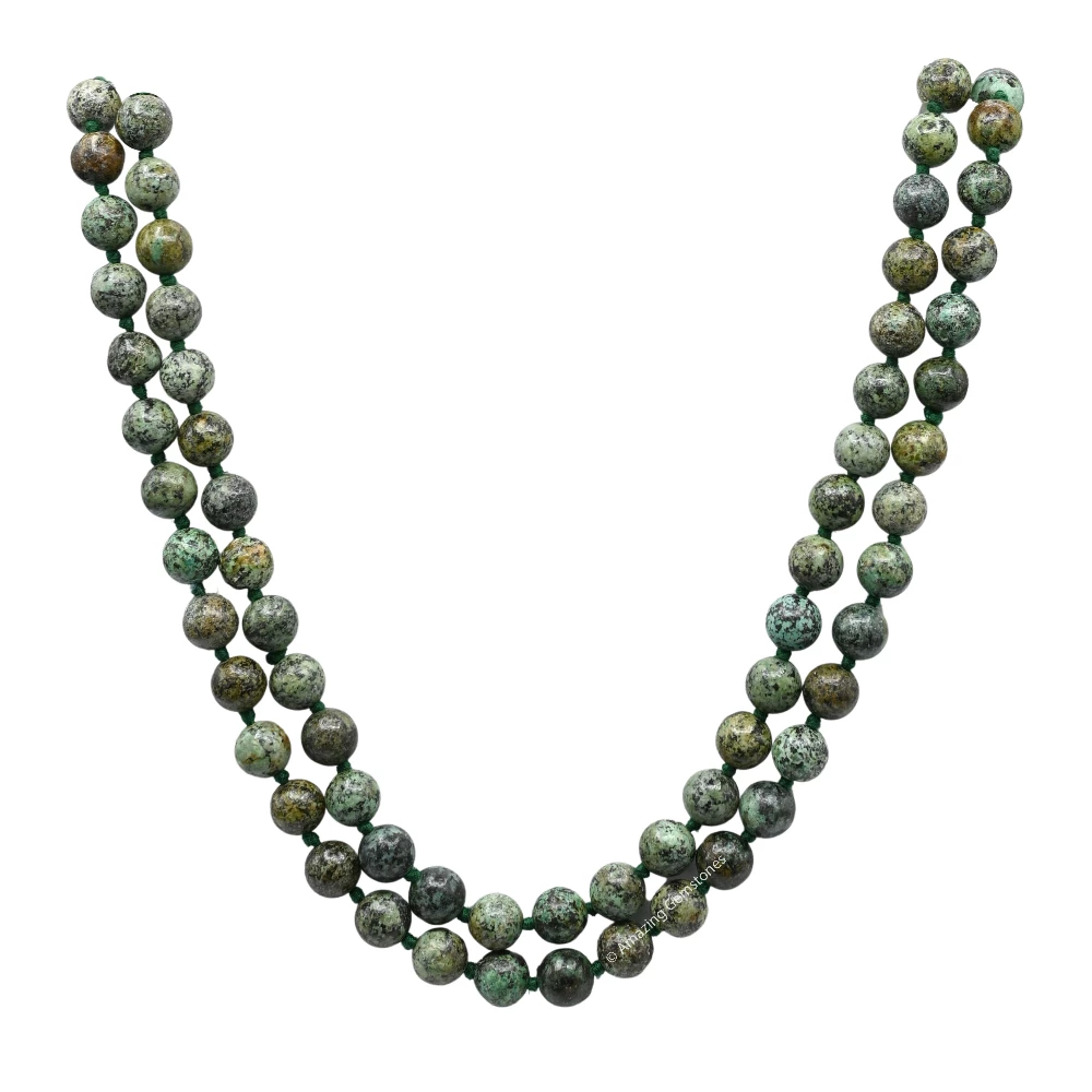 African Turquoise Mala (Hand Knotted)
