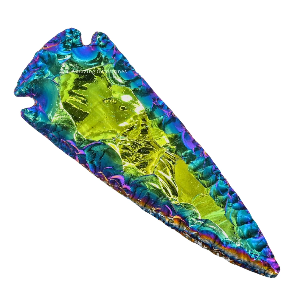 Titanium Aura Quartz Crystal Arrowhead - 4" to 5"