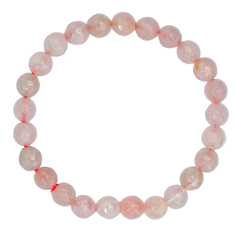 Rose Quartz Bracelet (Faceted-Stretchable)
