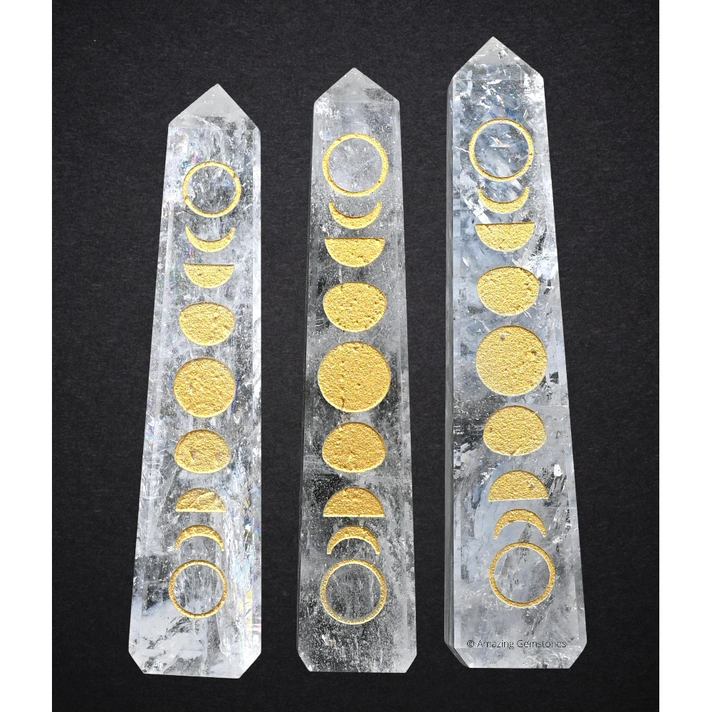 Clear Quartz Tower (4" - 5" Inch (Engraved))
