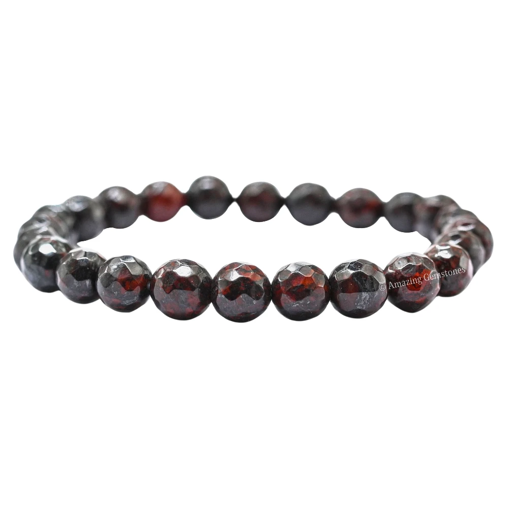 Iron Tiger Eye Bracelet (Faceted) (Stretchable)