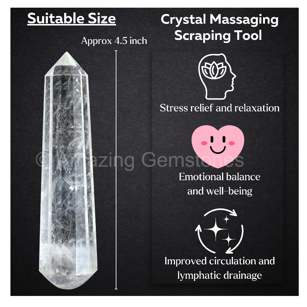 Clear Quartz Wand (Faceted)