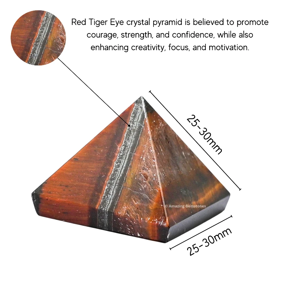 Red Tiger Eye Pyramid (1 Inch)