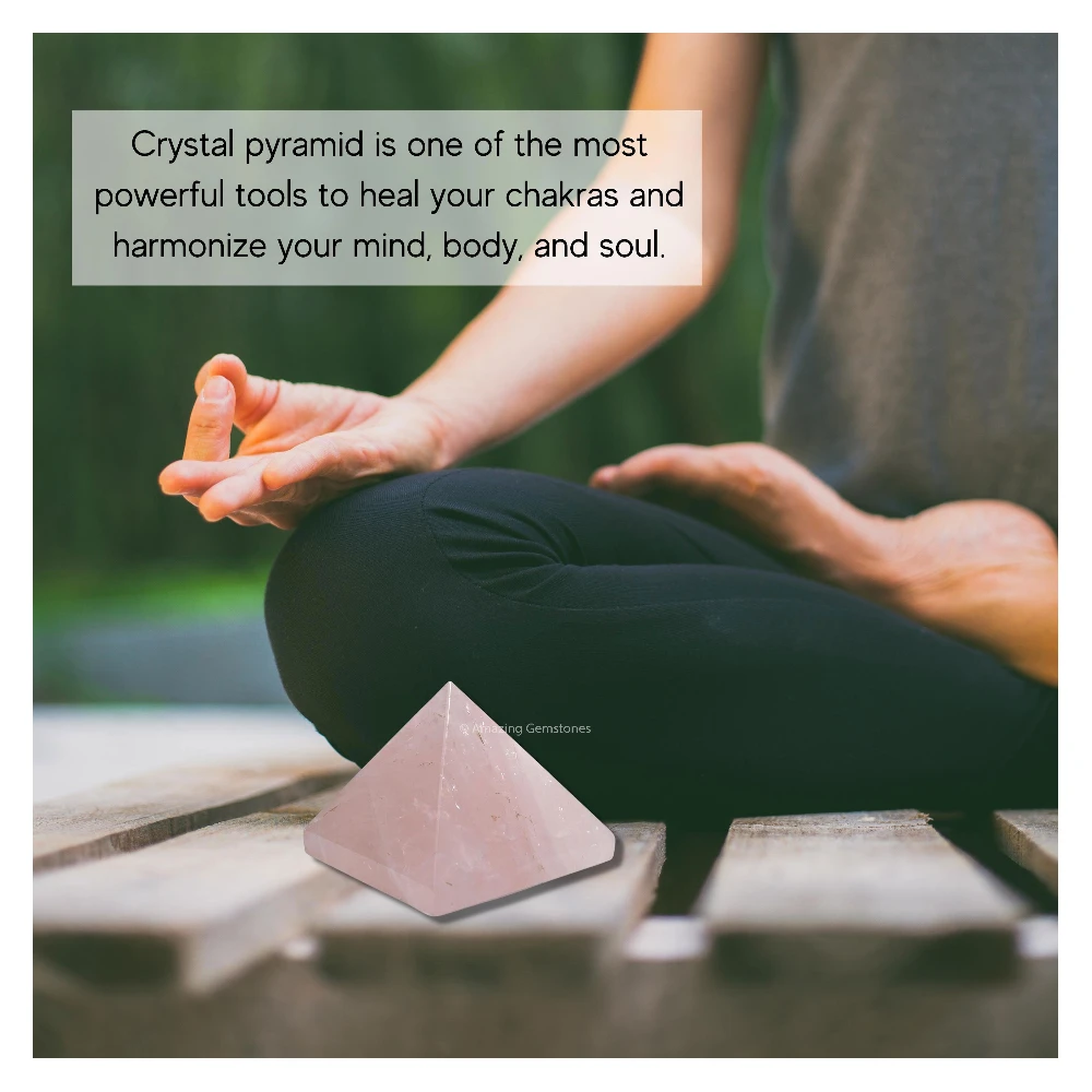 Star Rose Quartz Pyramid (2 Inch)