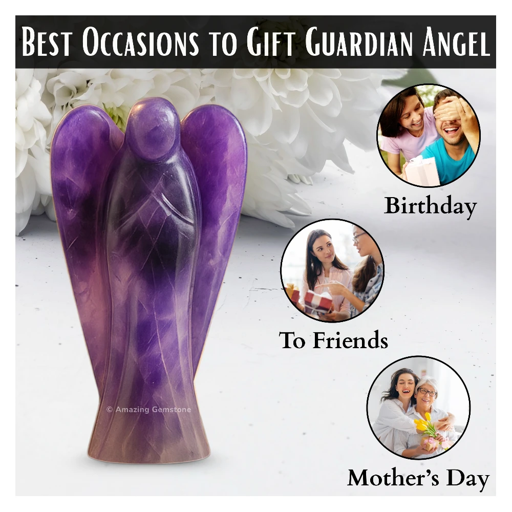 Amethyst Angel Figurine (2 Inch)