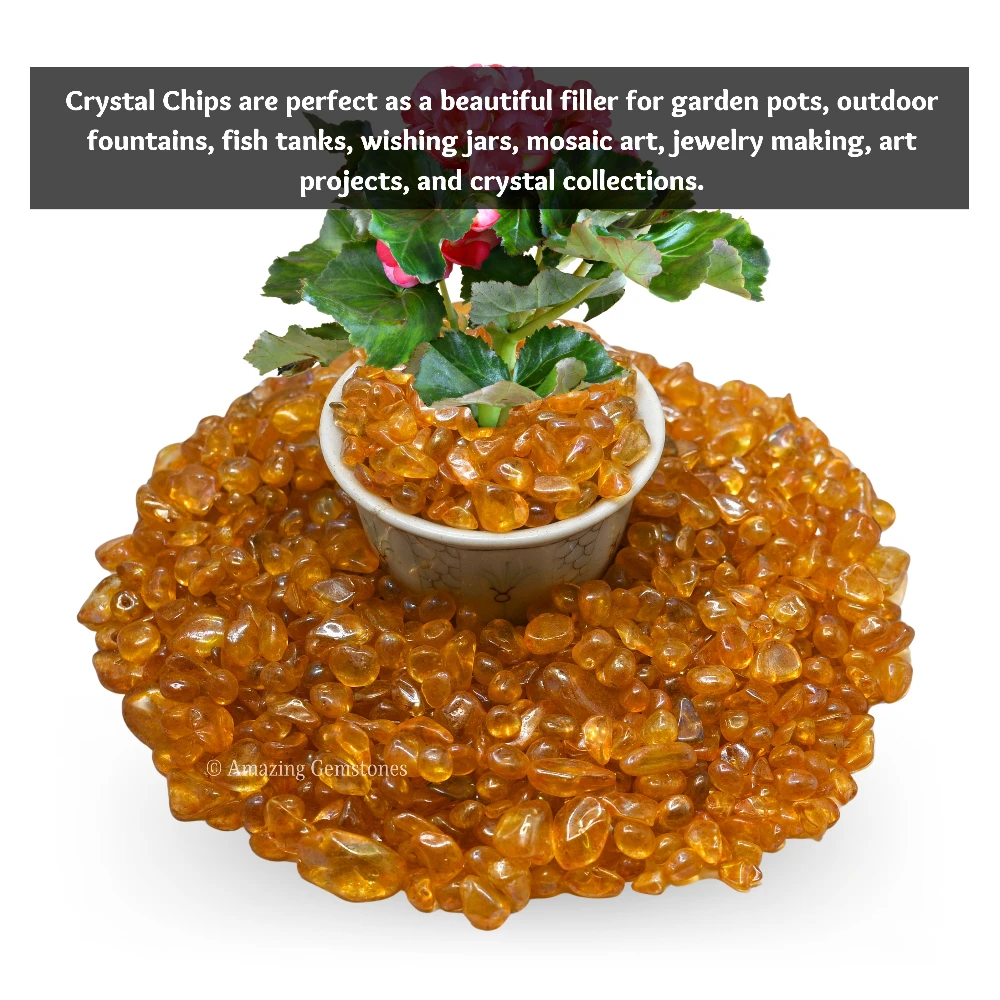 Tangerine Aura Quartz Chips (1LB)