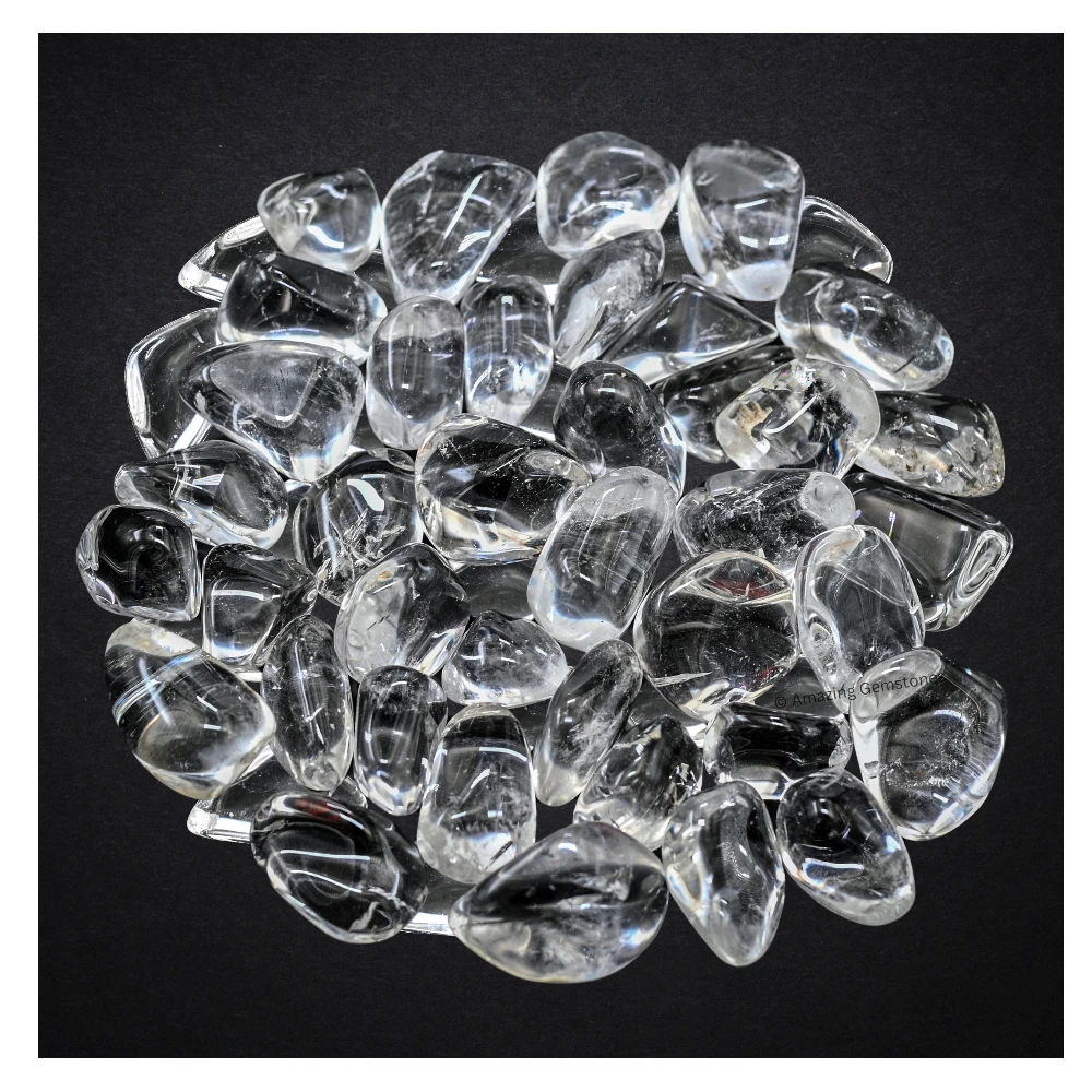 Tumbled Rock Crystal Quartz Stones (1000+ Carats)