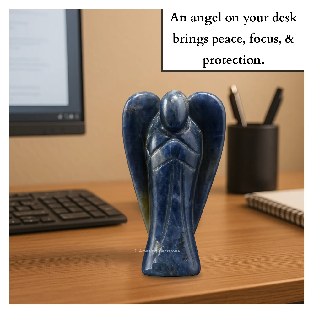Iolite Angel Figurine (4 Inch)