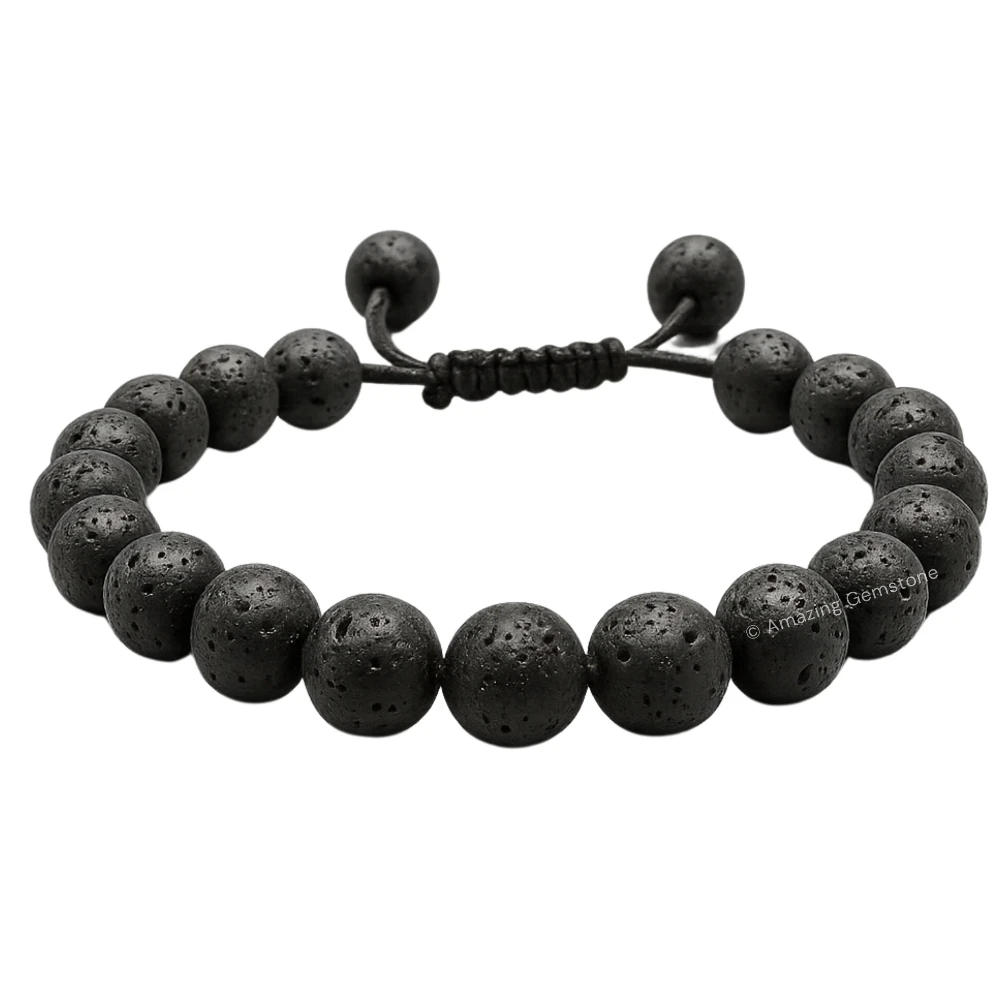 Lava Stone Bracelet (Adjustable)